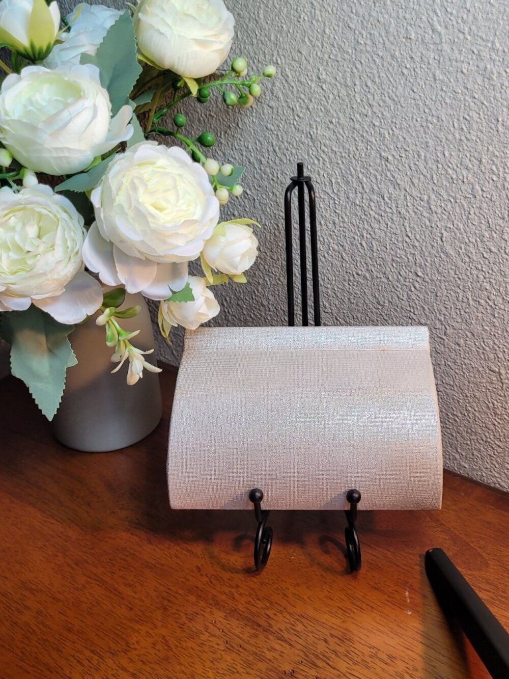 Bvlgari Silver Shimmer Clutch Purse - Picture 2 of 3